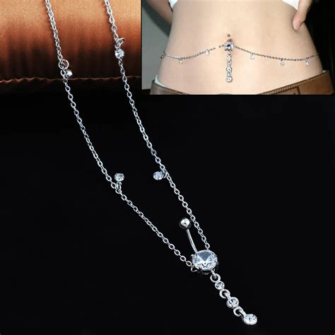 belly piercing waist chain|belly chain piercing pieces.